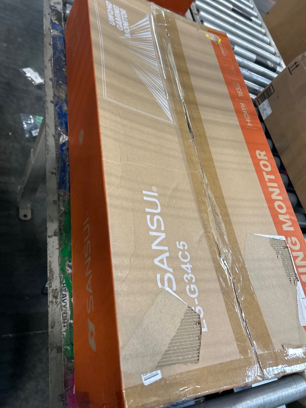 Photo 1 of ** MONITOR *** SANSUI 34-Inch Curved Gaming Monitor UWQHD 3440 x 1440P Up to 200Hz 165Hz Curved 1500R - PIP/PBP, OD 1ms, HDR, 300nits, sRGB 130%, DCI-P3 97%,AI Crosshair,HDMI2.1x2,DP1.4(Cable Included)