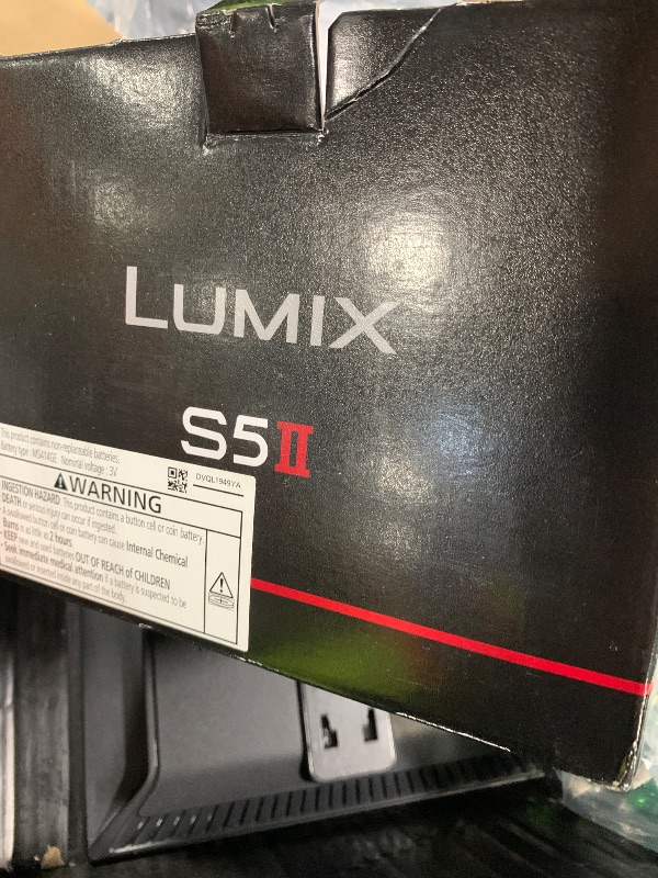 Photo 1 of **NO LENS**Panasonic LUMIX S5II Mirrorless Camera, 24.2MP Full Frame with Phase Hybrid AF, New Active I.S. Technology, Unlimited 4:2:2 10-bit Recording - DC-S5M2BODY9 Black