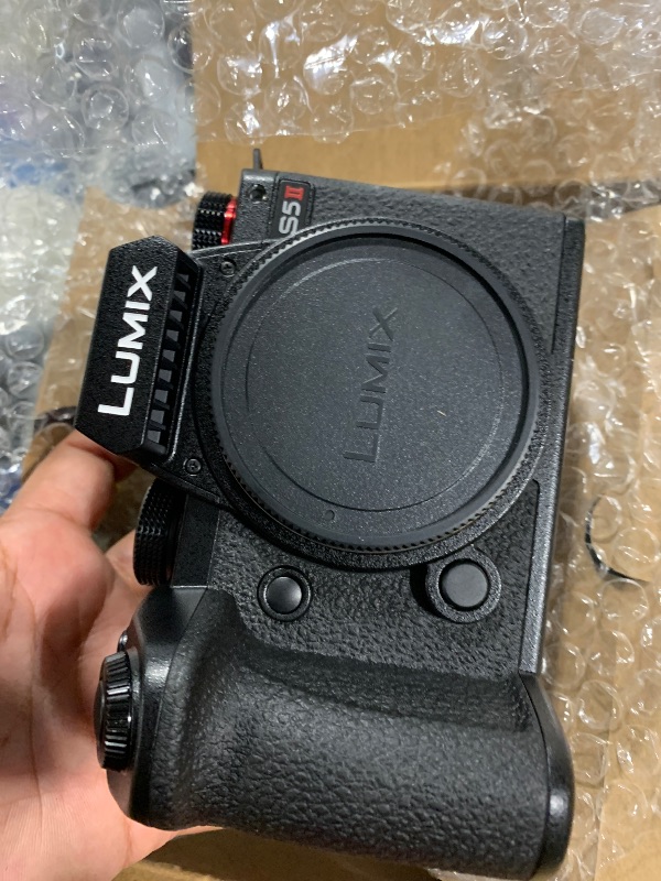 Photo 1 of **NO LENS**Panasonic LUMIX S5II Mirrorless Camera, 24.2MP Full Frame with Phase Hybrid AF, New Active I.S. Technology, Unlimited 4:2:2 10-bit Recording - DC-S5M2BODY9 Black