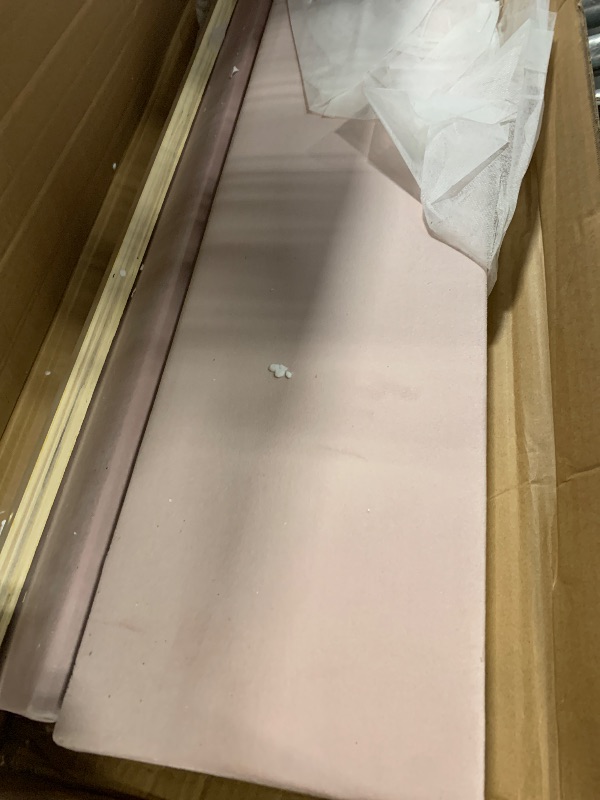 Photo 1 of *PARTIAL SET*
Bellemave Full Bed Frame with Trundle Bed,Velvet Upholstered Platform Bed Frame,Full Size Trundle Bed with Headboard for Kids Teens Adults(Pink)