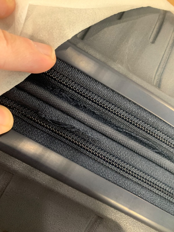 Photo 1 of ** minor damage to zipper lining ***Samsonite Elevation Plus - Carry-On Hardside Luggage with QuickEntry™ Front Compartment - Scratch Resistant Polypropylene Shell, AirTag Holder, TSA Lock, Airline Approved - Midnight Blue
