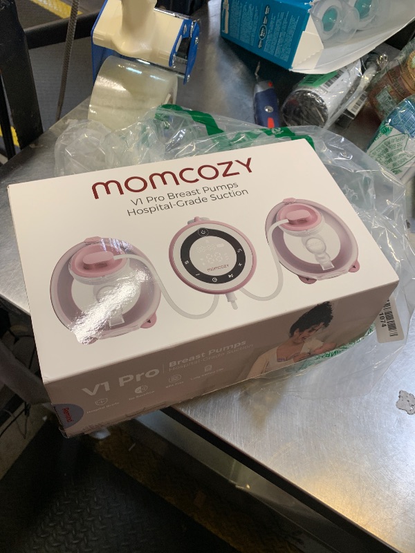 Photo 1 of Momcozy Breast Pump V1 Pro Hospital-Grade, Hands-Free & Portable Wearable Pump, Upgraded Electric Pump with 3 Fine-Tuned Rhythms|15 Levels, Come with Leak-Proof DoubleFit Flange, Cozy Red.LPNPMFS7891074