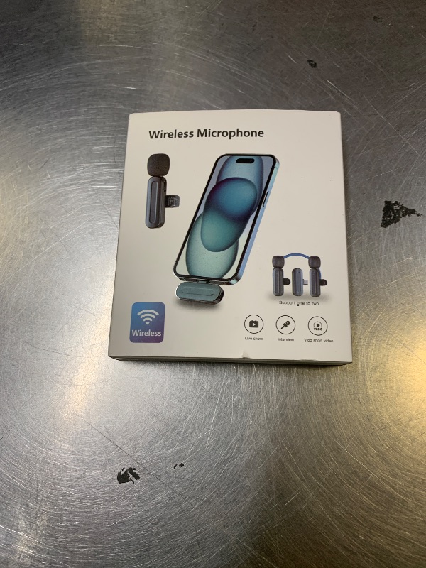 Photo 1 of Wireless Lavalier Microphone for iPhone iPad and Android Phone, Lapel Mic Plug and Play Wireless Mic Noise Reduction Mini Microphone for Video Recording Interview Podcast Vlog YouTube Tiktok