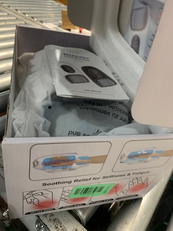 Photo 1 of (USED/FAIR) (MISSING POWER CORD) Hand Massager with Heat and Compression : Full-Hand and Wrist Coverage with Touchscreen & Palm Roller – Designed for Daily Comfort at Home, Office, or Travel