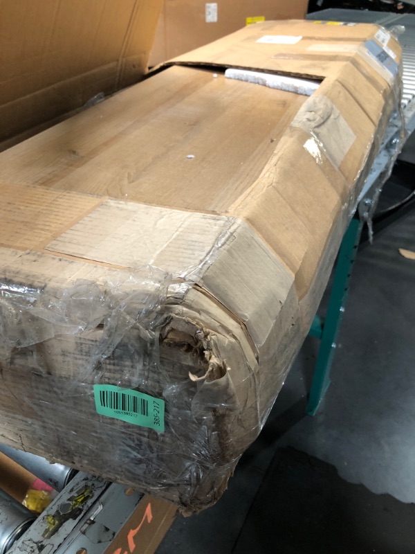 Photo 1 of (sold for parts, unkown missing parts) Prepac Yaletown 4 Panel Door Console Table with Storage, Oak Storage Cabinet with Doors and Shelves, Sideboard Storage Cabinet 60" W x 32" H x 16" D, OCBG-2220-1