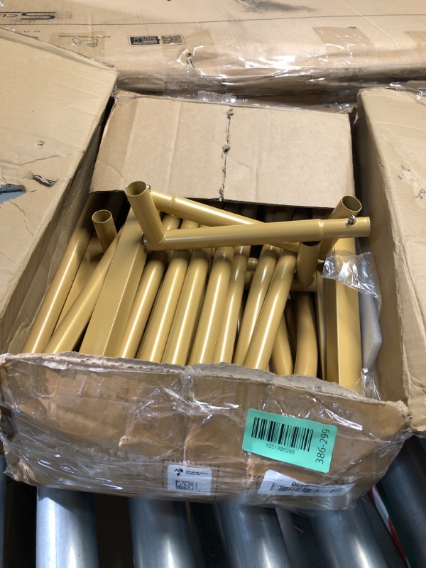 Photo 1 of (used)(unknown if complete) Pureegg Metal Arch Backdrop Stand Set - Set of 2 (7.2ft/6.0ft), Gold Wedding Stand with Stable Base, Elegant Backdrop Cover 