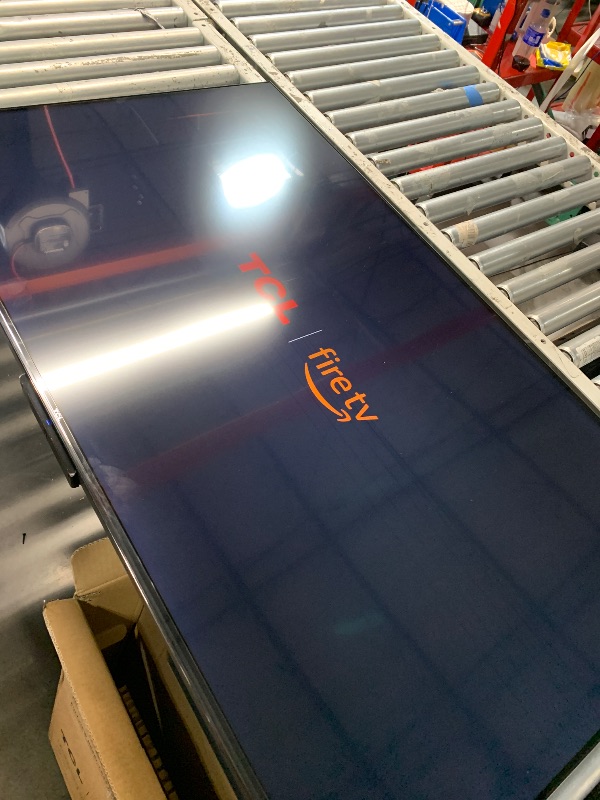 Photo 1 of ** damaged screen has black lines going thru the middle, final sale *** TCL 50-Inch Class S5 UHD 4K LED Smart TV with Fire TV (50S551F, 2024 Model), Dolby Vision, HDR PRO+, Dolby Atmos, Alexa Built-in with Voice Remote, Apple AirPlay 2 Compatibility, Str