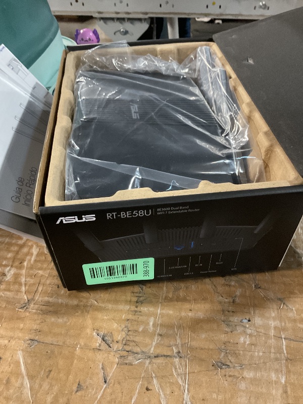 Photo 1 of ASUS RT-BE58U WiFi 7 BE3600 AiMesh Extendable Router, 4K-QAM, MLO, AI Detection 2.5G Port, Four 1G Ports, Commercial-Grade Network Security, Parental Control, IoT Network, Kid’s Network, VPN Network