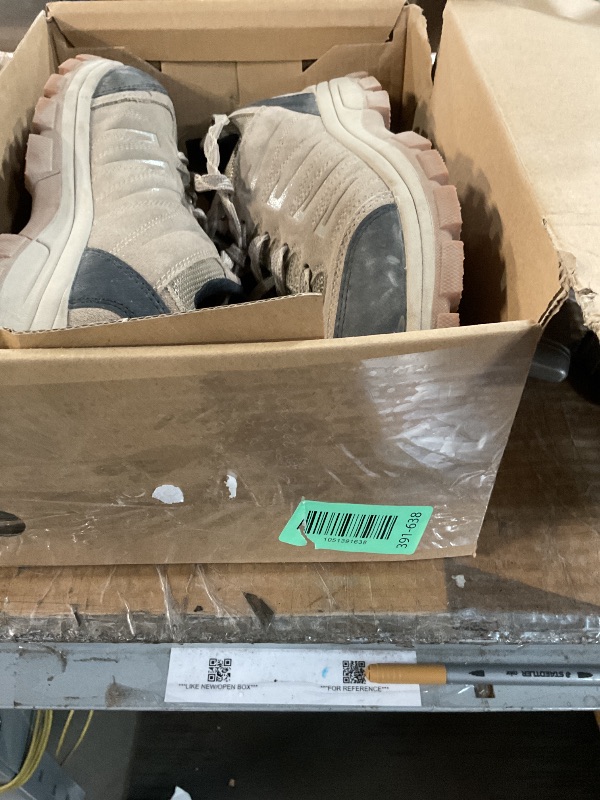 Photo 1 of (used)OL OUTJET LEGEND Men's Waterproof Hiking Shoes Leather Comfortable Lightweight Anti-Slip Outdoor Walking Work Sneakers Brown 10.5