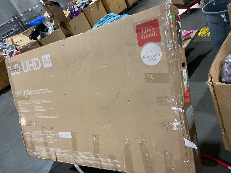 Photo 1 of LG 86-Inch Class UHD AI 4K UA77 Series Smart TV w/AI Sound, HDR10, 4K Super Upscaling, Filmmaker Mode, Wow Orchestra, Compatible with Alexa (86UA7700PUA, 2025)
