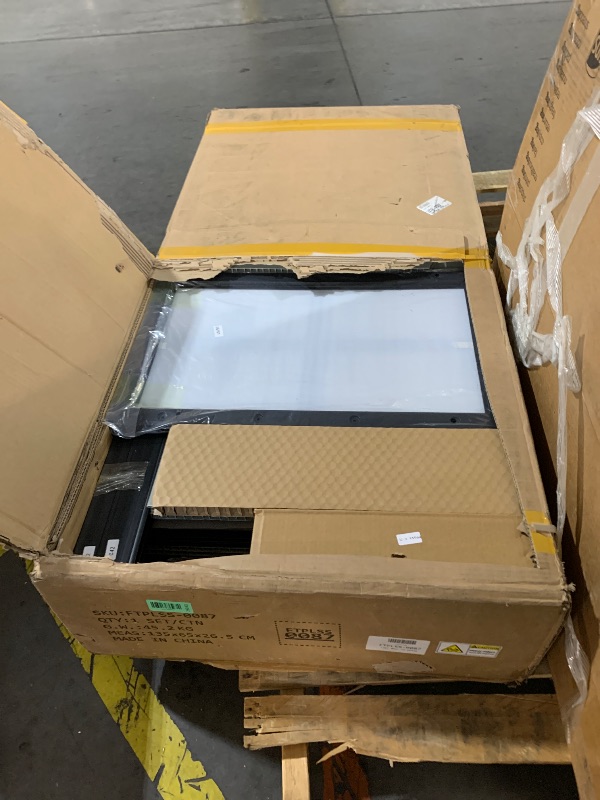 Photo 1 of **box 1 of 2 ONLY** DWVO 6x4.4 FT Resin Storage Shed with Fence-Style and Side Windows, Blue-Gray