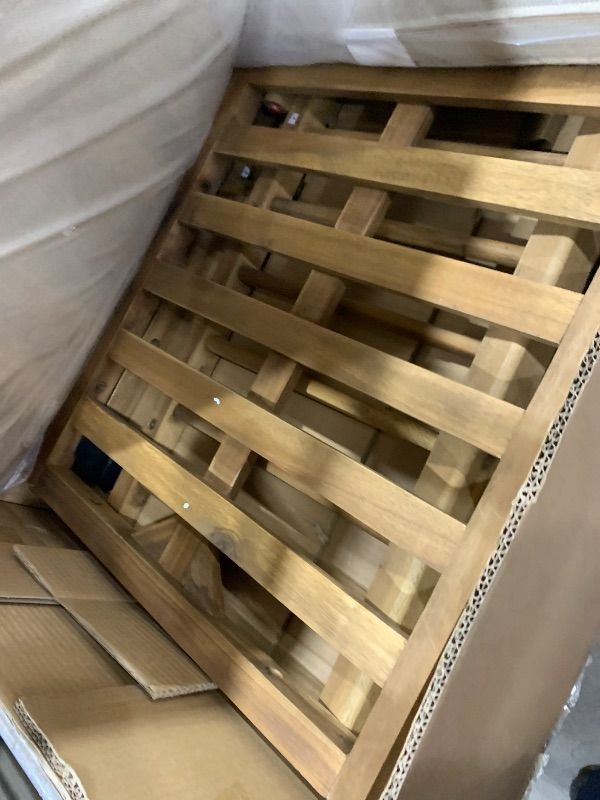 Photo 1 of ****************MISSING PARTS***************
Christopher Knight Home Westin Acacia Wood Patio Loveseat Sofa with Cushion, Outdoor 2-Seater Sofa with Removable Cushions, Patio Furniture Sofa for 2, Teak+Beige