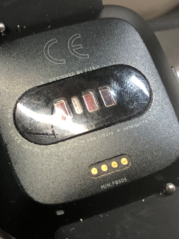 Photo 1 of (see all images) Fitbit Versa Smart Watch, Black/Black Aluminium, One Size (S & L Bands Included)