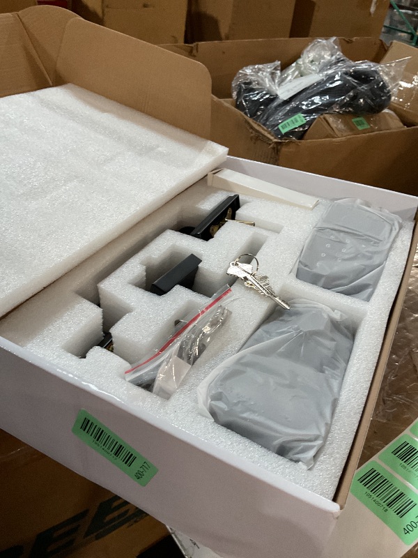 Photo 1 of *FACTORY SEALED*
WiFi Front Door Lock Set with Handle, Featuring Fingerprint Keyless Entry, Smart Keypad with Lever Handles, Electronic Screen + WiFi Gateway, App Control, Auto-Lock, and Voice Control