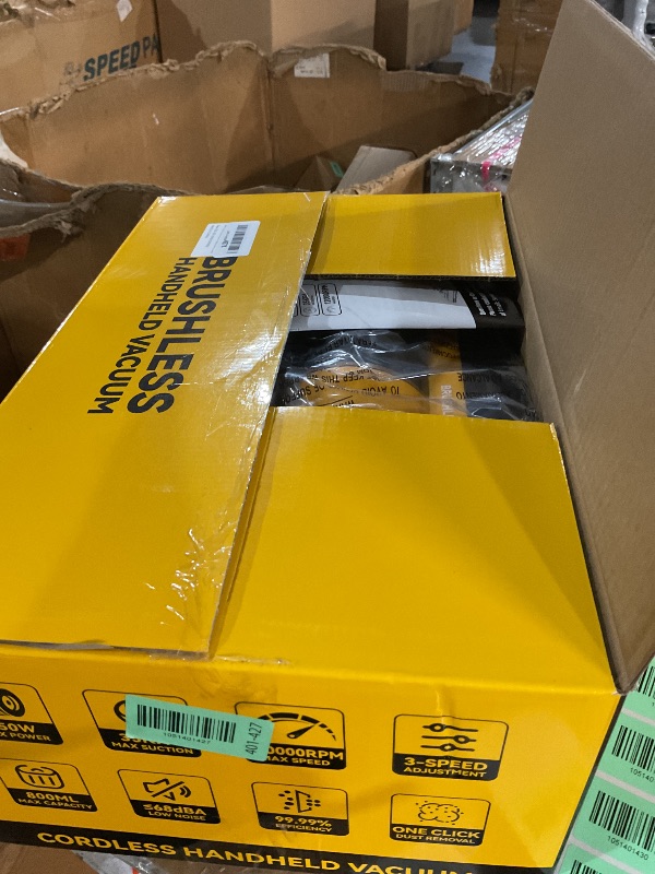 Photo 1 of ***LIKE NEW/OPEN BOX***
Cordless Vacuum Cleaner for DeWalt 20V Battery, 7-in-1 Lightweight Stick Vacuum with HEPA Filter, 35KPA Suction, 350W Brushless Motor, 3 Modes for Carpet, Floor, Car (Battery Not Included)