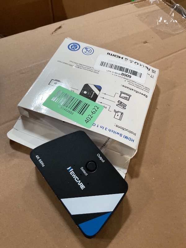 Photo 1 of [Upgrade] HDMI Switch 3 in 1 Out, 4K@60Hz HDMI 2.0 Switch Splitter with 2.6FT Long HDMI Cable, 3-Port HDMI Switcher Selector, Supports 4K 30Hz 3D 1080P HDCP2.2 for PS5 Xbox DVD Player Fire Stick PC