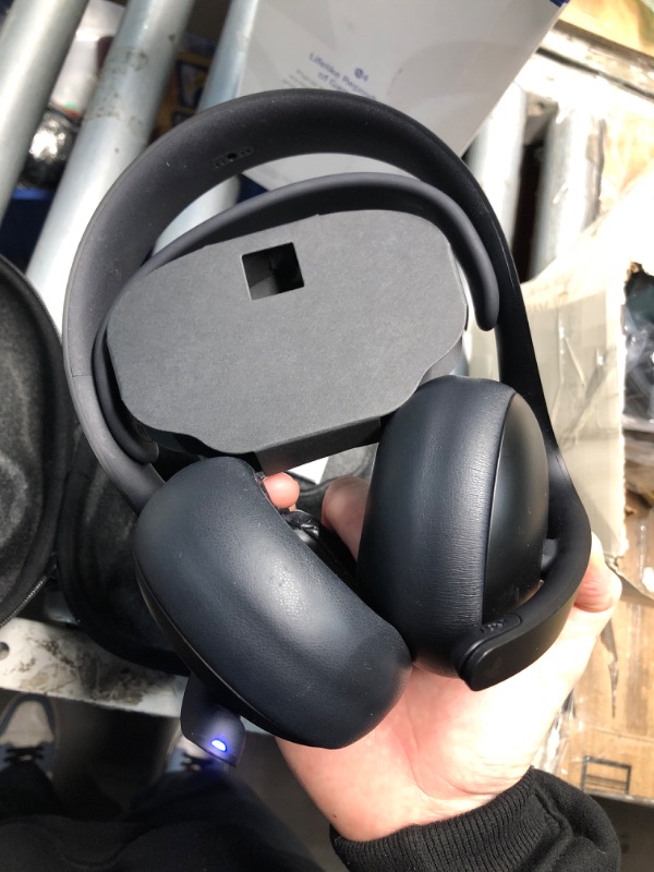 Photo 1 of (power tested) (left speaker sounds like it has a tear in it) PlayStation Pulse Elite Wireless Headset - Midnight Black