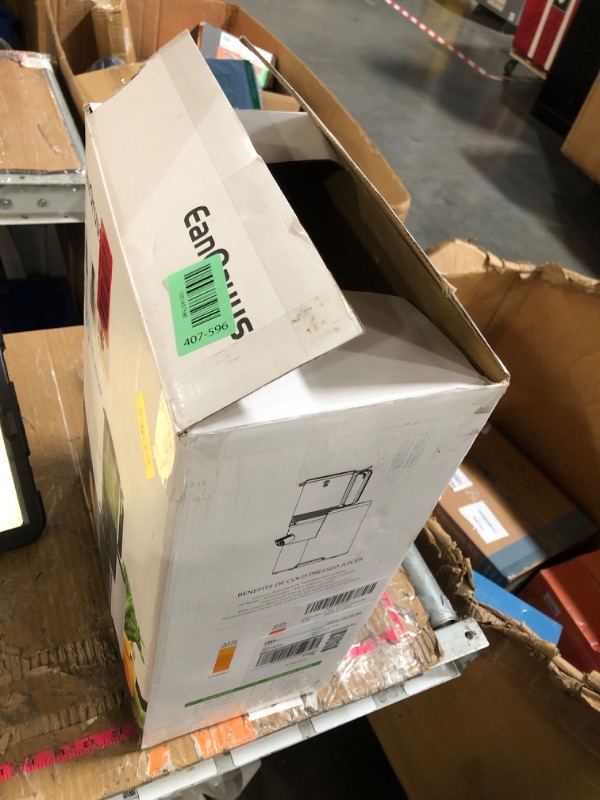 Photo 1 of * only comes with the blender base*
Cold Press Juicer, 5.3" Wide Feed Chute Juice Extractor Machine with 400W, High Juice Yield, Slow Masticating Juicer for Whole Vegetables & Fruits, Metallic Silver