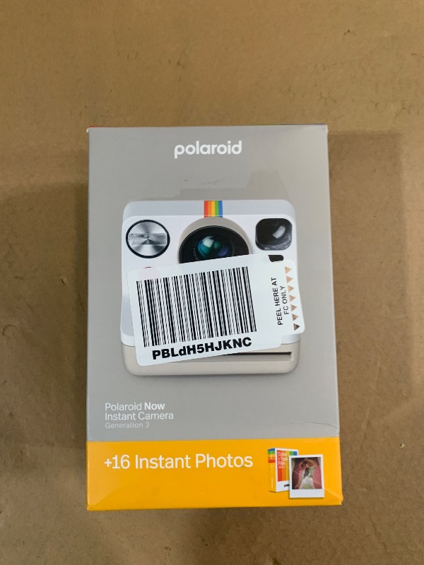 Photo 1 of Polaroid Now 3rd Generation I-Type Instant Camera + Film Bundle - Now Pebble White Camera + 16 Color Photos (6561)