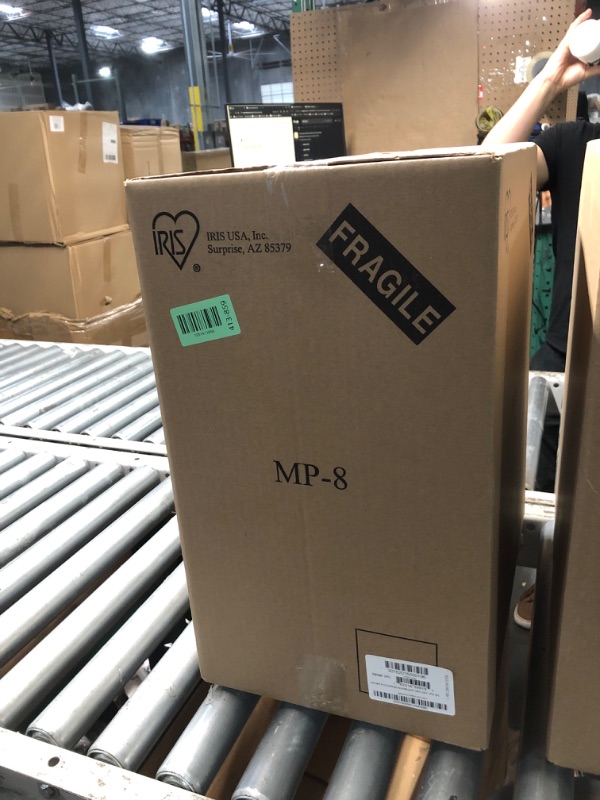 Photo 1 of ***FACTORY SEALED***IRIS USA Dog Food Storage Container, 2 Pack, Up to 30 lbs Each, Airtight Seal for Freshness, Wheels for Rolling, Easy One Hand Opening, Made in USA, BPA Free, Clear/Black