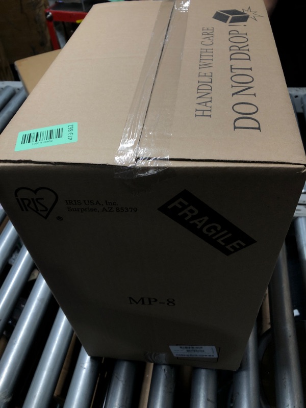 Photo 1 of ***FACTORY SEALED***IRIS USA Dog Food Storage Container, 2 Pack, Up to 30 lbs Each, Airtight Seal for Freshness, Wheels for Rolling, Easy One Hand Opening, Made in USA, BPA Free, Clear/Black