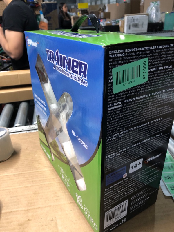 Photo 1 of (MISSING BATTERY) Top Race Remote Control Airplane - RC Plane 3 Channel Battery-Powered - Radio Control Airplanes for Adults and Kids 8+ - Easter Gift Toy - Easy to Control Electric Planes with Propeller Saver