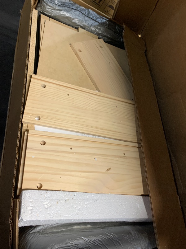 Photo 1 of ***(PARTS ONLY/ MISSING PARTS/ NON FUNCTIONAL)***Prepac Simply Modern Nightstand Bedside Table, Black Nightstand for Bedroom, End Table with 2 Drawers and Open Shelf 23.75" W x 26.75" H x 16" D