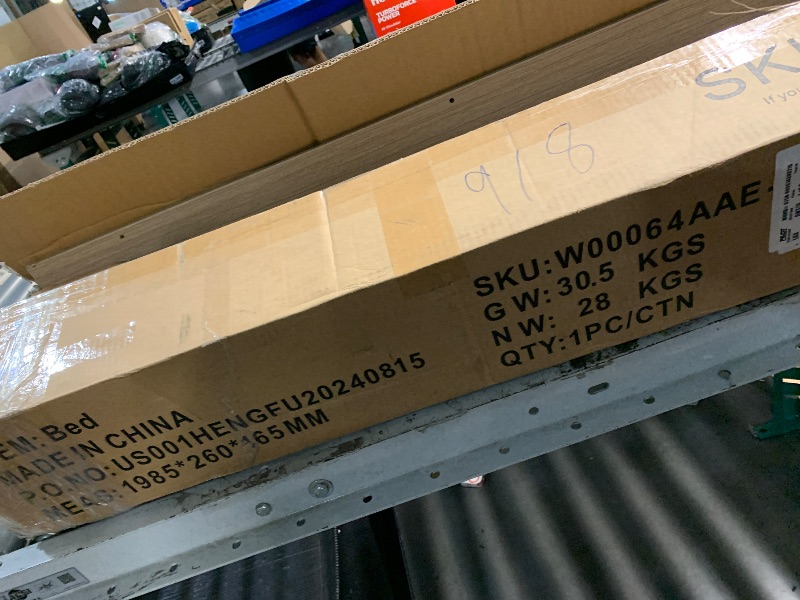 Photo 1 of *** PARTIAL SET *** Bellemave Twin Size Daybed with Trundle, Upholstery Daybed with LED Light ? Charging Station, Fabirc Day Bed with Wood and Metal Frame, Twin Daybed Frame with Storage Shelf, Gray. just bed part