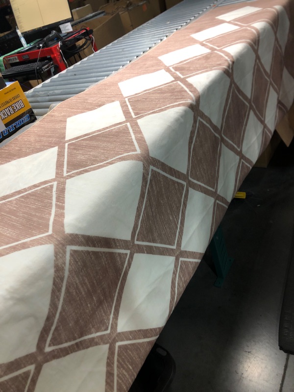 Photo 1 of (please see all images) 8x10 Washable Area Rug for Living Room Bedroom, Checkered Rug Non-Slip Fuzzy Fluffy, Indoor Modern Carpe for Home Aesthetic Decor(Beige and White)