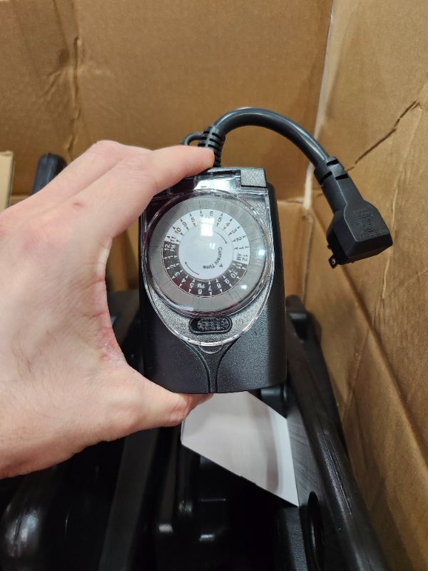 Photo 1 of ************PUMP ONLY*******
HQUA FS02 120V, 1/4HP, Large Pond Floating Fountain with FSL01 LED RGB Color-Changing Light Sets, 100’ Cord, 9000 GPH, Two Spray Patterns 25'×6' and 13'×4'