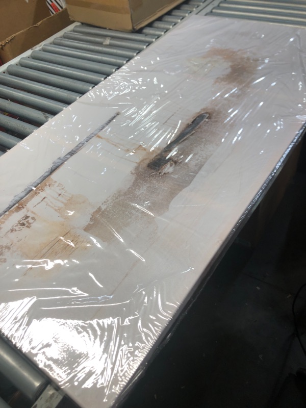 Photo 1 of (see all images) QSQ Abstract Wall Art Off White Large Size Artwork Wall Decor Canvas Painting Stretched Decor ready for hanging 29"x58"