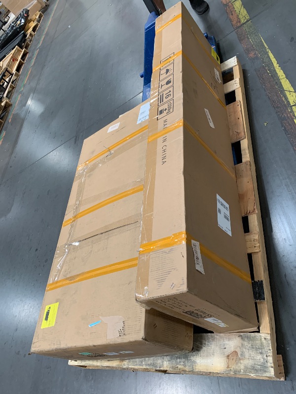 Photo 1 of *****TRUCK/PALLET PICKUP***BOX 1&2***
DWVO 6x4.4 FT Outdoor Storage Shed, Plastic Garden Tool Shed with 2 Windows, Double-Wall Outside Shed for Lawn Mower, Garden Tool for Backyard, Patio, Lawn, Lockable, Grey & Black