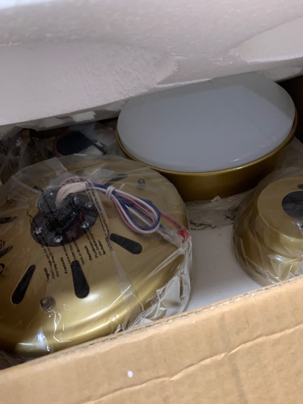 Photo 1 of ***************Broken light cover************
YITAHOME Tropical Ceiling Fans with Light and Remote, 52 Inch Fan Light with Memory Function, Lights Colors Changing, Quiet Motor, Timer, Palm Leaf Blades for Indoor - Gold