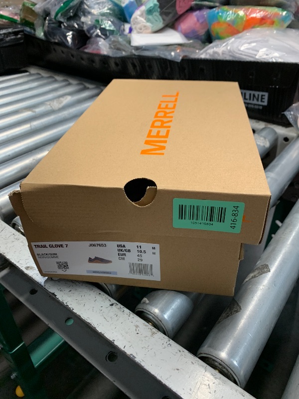 Photo 1 of (heavy use) Merrell Men's Trail Glove 7 Sneaker, Black/Gum, 11