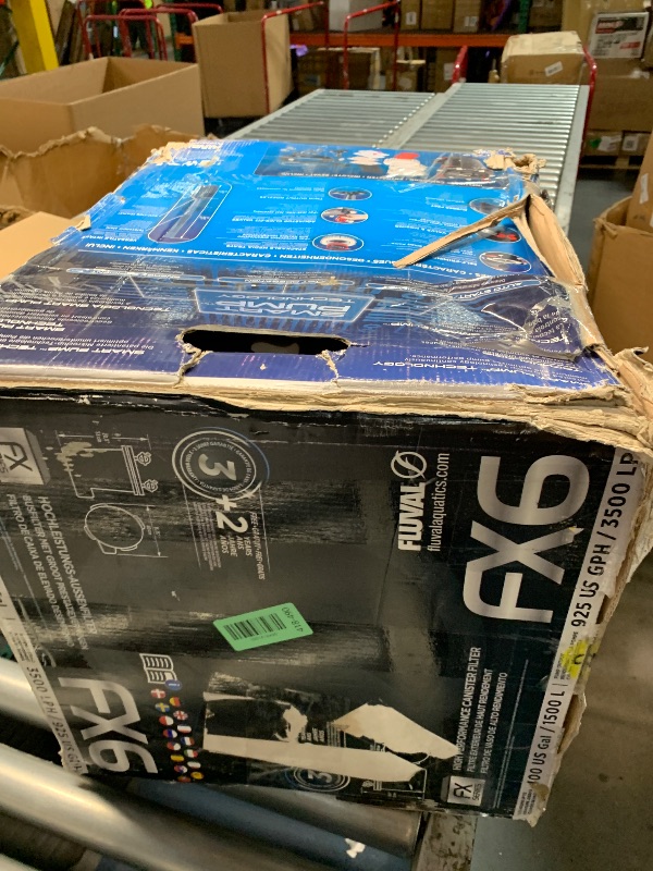 Photo 1 of (damaged)(sold for parts)(see all images) Fluval FX6 High Performance Aquarium Filter, Canister Filter for Aquariums up to 400 Gal.