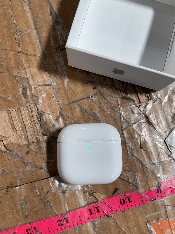 Photo 1 of (missing charger) Apple AirPods 4 Wireless Earbuds, Bluetooth Headphones, Personalized Spatial Audio, Sweat and Water Resistant