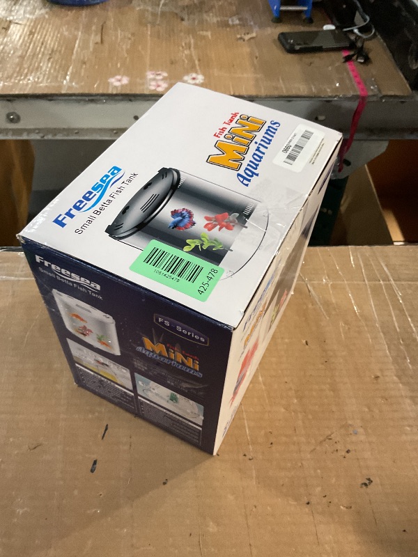 Photo 1 of 1.2Gallon Betta Aquarium Starter Kits Square Fish Tank with LED Light and Filter Pump