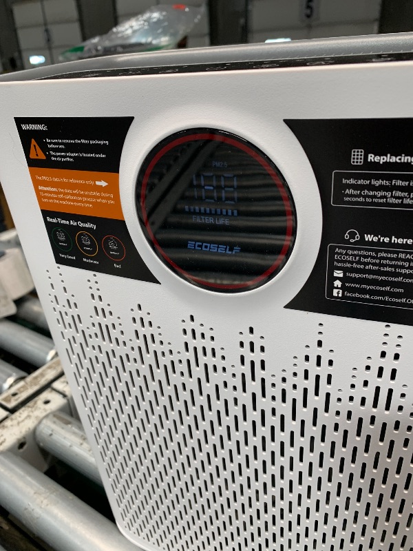 Photo 1 of (see all images) Powerful Air Purifiers for Home Large Room Up to 2400 Ft² with Air Quality Monitor 20dB Sleep Mode, Air Purifier for Bedroom Office Living Room HAP602 White