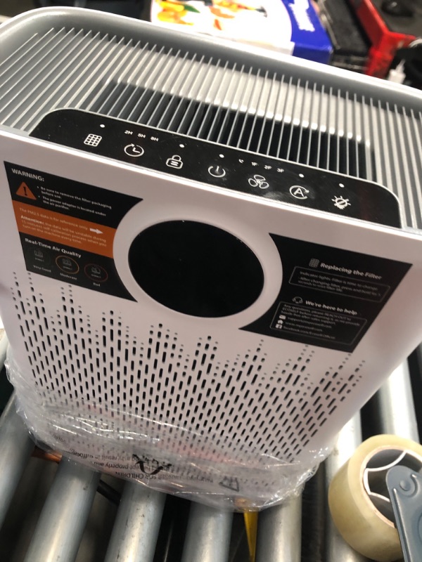 Photo 1 of (see all images) Powerful Air Purifiers for Home Large Room Up to 2400 Ft² with Air Quality Monitor 20dB Sleep Mode, Air Purifier for Bedroom Office Living Room HAP602 White