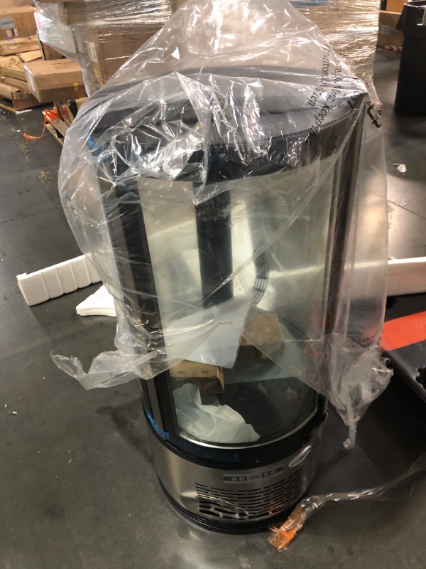 Photo 1 of (dented, out of box, untested) KoolMore 19 in. Circular Refrigerated Countertop Bakery Display Case with Glass Shelves in Black (CDUR-3C)