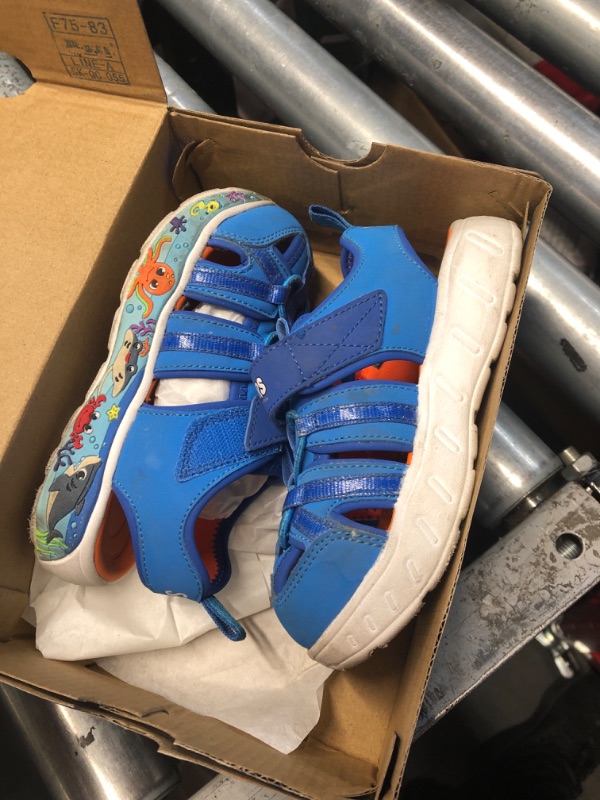 Photo 1 of (used) SKECHERS Boy's Play Scene Splash Sneaker, Light/Blue, 10 Toddler