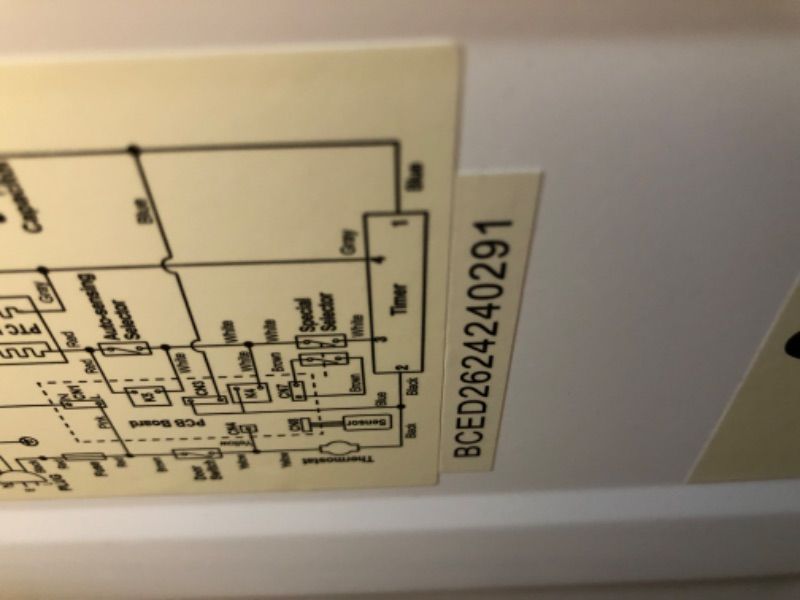 Photo 1 of (untested, for parts) BLACK+DECKER BCED37 Compact Dryer for Standard Wall Outlet, Small, 4 Modes, Load Volume 13.2 lbs., White