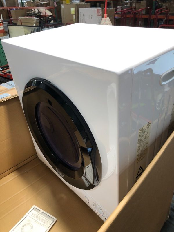 Photo 1 of (untested, for parts) BLACK+DECKER BCED37 Compact Dryer for Standard Wall Outlet, Small, 4 Modes, Load Volume 13.2 lbs., White