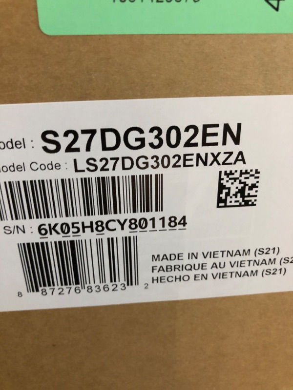 Photo 1 of ***FACTORY SEALED***Samsung 27-Inch Odyssey G3 (G30D) Series FHD Gaming Monitor, 1ms, 180Hz, AMD FreeSync, Adjustable Stand, Black Equalizer, Virtual Aim Point, Eye Saver Mode, Flicker-Free, LS27DG302ENXZA