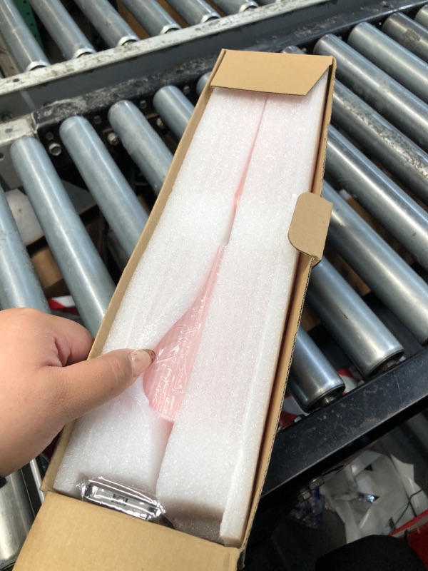 Photo 1 of (one candle is broken) Girimax Pink Ribbed Flameless Pillar Candles with Remote, Flat Top Flickering LED Wax Battery Candles Set of 4, ? 3" H 4" 5" 6" 8"