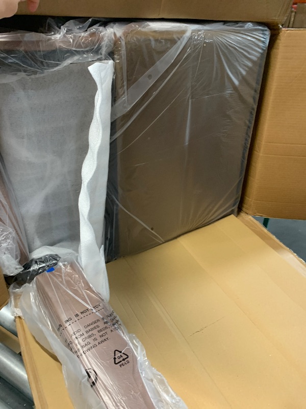 Photo 1 of ***PARTAIL SET****COLAMY Swivel Rocking Recliner,Wide PU Leather Glider Sofa Chair with Ergonomic High Backrest for Living Room, Office, Bedroom?Cocoa? box 1 of 2