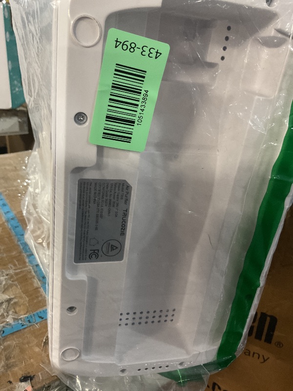 Photo 1 of (PARTS) (NON-FUNCTIONAL) (BAGGED) Trucozie T356 Air Purifier for Home Large Room Bedroom Up to 1937 Ft² in 1 Hr With Double-sided Air Inlet, Air Quality and Light Sensors, HEPA Sleep Mode for Allergies, Dust, Smoke, Pet Hair, White