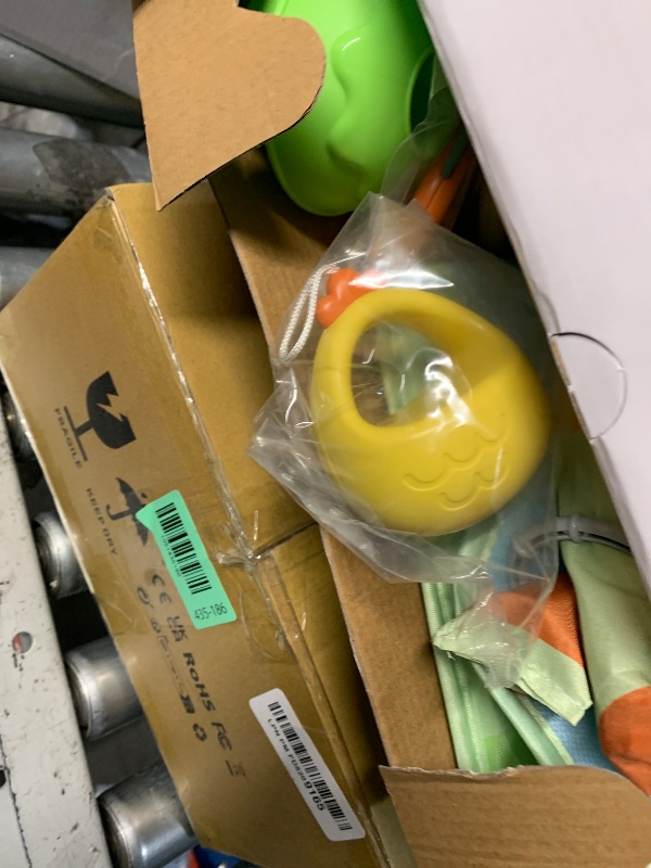 Photo 1 of (used)(see all images) dearlomum Baby Play Mat Gym, Funny Play Piano Tummy Time Activity Mat with 5 Infant Sensory Toys