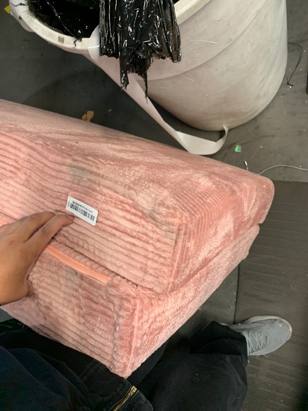 Photo 1 of (just bed)
COMAX Folding Sofa Bed Queen, 4-in-1 Convertible Foldable Floor Couch Futon Sofa with Armrests, Sleeper Mattress Fold Out Chair Bed Comfy Portable Lounge Guest for Living Room Bedroom, Pink