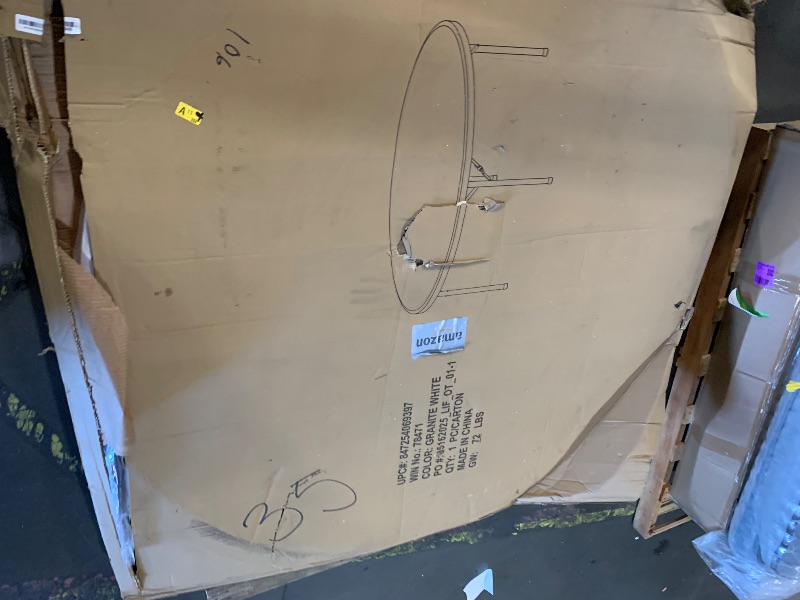 Photo 1 of (truck/trailer pick up only)
Flash Furniture Elon 6' Round All-Occasion Plastic Folding Event Table, Foldable Portable Banquet Table for Indoor/Outdoor Events, White